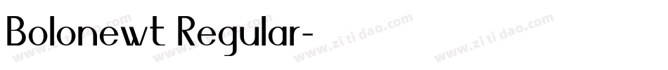 Bolonewt Regular字体转换